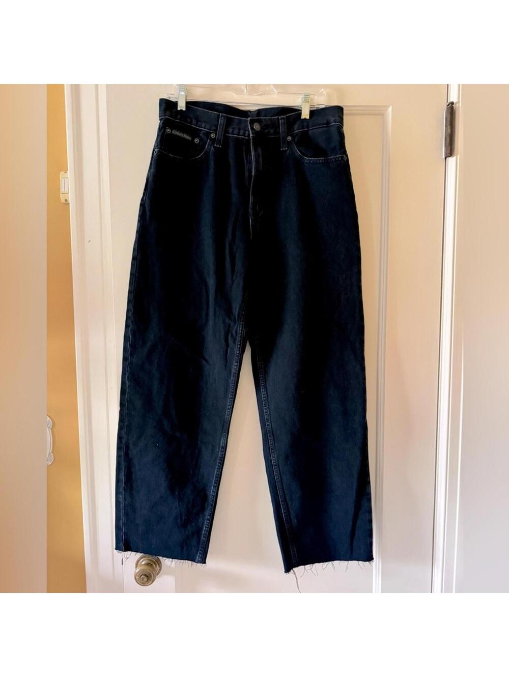 Calvin Klein black denim 90"s Loose Fit Jean 28 NWOT